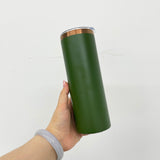 25 pack-New Style 2025 20oz Skinny Copper Plated Tumbler With Lid And Straw Mix Colors For Iced Coffee And Tea