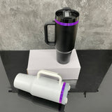 USA warehouse RTS_20 pack powder coated H2.0 40oz purple plated tumblers with handle for laser engraving-Gabby