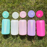 USA warehouse RTS-50pack 16oz shimmer glass cans with PP lids for sublimation -Gabby