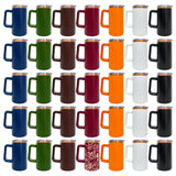 USA warehouse-2opack 20oz copper plated underneath powder coated coffee mug with handle for laser engraving-Holly