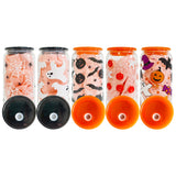 USAa warehouse 50 pack 16oz Halloween designs  3D touch UV printing beer glass can with plastic lid and clear PP straw-Gabby