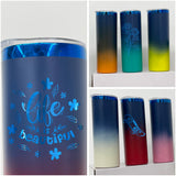 Wholesale 25pcs/case 20oz Mirror Blue Gradient Tumbler - Laser Engraving Ready | 6-Color Mixed Case (25pcs) | Wholesale Bulk