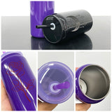 Halloween series-25pcs pack 16oz blank sublimation black and purple stainess steel can for UV DTF wraps