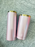 Rose gold color mirror gold underneath 20oz mugs/Straight tumbler & 30oz Flip Straw tumblers-Gabby