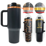 USA warehouse RTS_25 pack 40oz H2.0 copper plated black tumblers with handle for laser engraving-Gabby