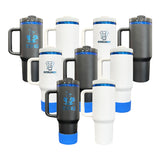 20 pack USA warehouse_black white powder coated blue plated underneath H2.0 40oz quencher tumbler with silicone boot sleeve for laser engraving_Gabby