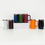 USA warehouse-2opack 20oz copper plated underneath powder coated coffee mug with handle for laser engraving-Holly