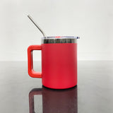10oz black plated powder coated handle coffee mug with sliding lids for laser engraving-25 pack-USA warehouse