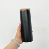 25 pack-New Style 2025 20oz Skinny Copper Plated Tumbler With Lid And Straw Mix Colors For Iced Coffee And Tea