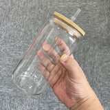 USA warehouse RTS_6pcs 8pcs 12pcs pack 16oz Libby clear glass cans with bamboo lids for sublimation_Gabby