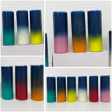 Wholesale 25pcs/case 20oz Mirror Blue Gradient Tumbler - Laser Engraving Ready | 6-Color Mixed Case (25pcs) | Wholesale Bulk