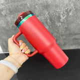 20 pack powder coated Christmas green underneath 40oz H2.0 travel tumbler for laser engrave-Gabby