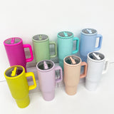 USA warehouse RTS_16pack USA warehouse blank sublimation macaron 40oz modern leak proof flip top straw tumbler_Gabby