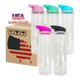 YIPAI USA warehouse RTS_15oz 25 pack kids plastic bottle tumblers with colored lids_Gabby