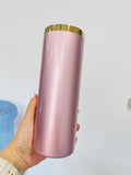 Rose gold color mirror gold underneath 20oz mugs/Straight tumbler & 30oz Flip Straw tumblers-Gabby