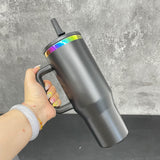 USA warehouse 16 pack_flip straw leak proof powder coated rainbow plated underneath 40oz tumbler_Gabby