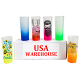 72 pack 2.5oz 3oz 70ml gradient frosted Multicolored Shot Glass for sbulimation -Gabby