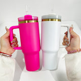 RTS USA 20 pack H2.0 powder coated gold plated 40oz quencher tumbler for laser engraving-Gabby