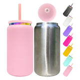 25 pack RTS USA warehouse Powder coated Rainbow underneath 16oz Stainless Steel Tumbler Can -Gabby