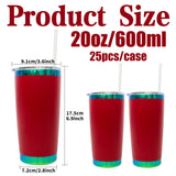 USA warehouse-20oz green plated stainless steel car tumbler with maginetic sliding lid for laser engraving-Gabby