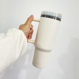 USA warehouse RTS_20pcs pack black plated underneath  white powder coated H2.0 40oz coffee tumbler for laser engrave -Gabby