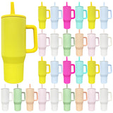 USA warehouse RTS_16pack USA warehouse blank sublimation macaron 40oz modern leak proof flip top straw tumbler_Gabby