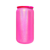 RTS USA warehouse _25 pack 16oz glitter shimmer glass cans with colored pp lids_Gabby