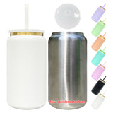 25 pack USA warehouse 16oz Gold underneath stainless steel white and black mixed cans _Gabby