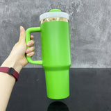 20 pack USA warehouse laser engraved mirror gold plated underneath powder coated green 40oz H2.0 tumbler-Gabby