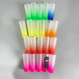 72 pack 2.5oz 3oz 70ml gradient frosted Multicolored Shot Glass for sbulimation -Gabby