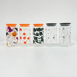 USAa warehouse 50 pack 16oz Halloween designs  3D touch UV printing beer glass can with plastic lid and clear PP straw-Gabby