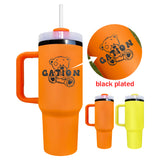 China warehouse _20 pack H2.0 powder coated black plated underneath tumblers with handle-Gabby