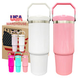 RTS USA warehouse 25 pack 30oz glossy macaron flip straw tumblers for sublimation_Gabby