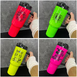 USA warehouse 20pack mirror black plated underneath 30oz 40oz H2.0 NEON colored blank sublimation tumbler mugs for laser engraving-Gabby