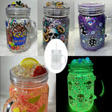 USA warehouse RTS_25 pack USA warehouse double walled blank clear snow globe glitter 20oz plastic can mason jar acrylic mugs with handle _ Gabby