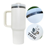 USA warehouse RTS_20pcs pack black plated underneath  white powder coated H2.0 40oz coffee tumbler for laser engrave -Gabby