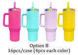 16 pack flip straw leak proof powder coated rainbow plated underneath 40oz tumbler-Gabby