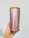 Rose gold color mirror gold underneath 20oz mugs/Straight tumbler & 30oz Flip Straw tumblers-Gabby