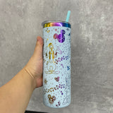 RTS 25 pack  20oz Christmas straight tumblers with rainbow plated Laser engraved Disney Designs_Gabby