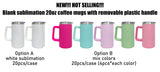 USA warehouse 20 pack 20oz white sublimation beer coffee mug with removable plastic handle -Gabby
