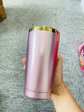 Rose gold color mirror gold underneath 20oz mugs/Straight tumbler & 30oz Flip Straw tumblers-Gabby