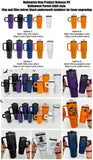 New Arrival- Halloween colors family sets 14oz/40oz Black Mirror underneath powder coat Quencher tumblers-Gabby