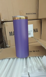 USA warehouse-25 packk 20oz mirror gold plated purple skinny coffee tumblers for laser engraving and drinkware-Gabby