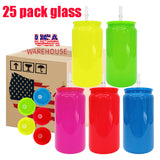 YIPAI USA warehouse RTS_25 pack 50 pack 16oz NEON glass cans with colored lids_Gabby