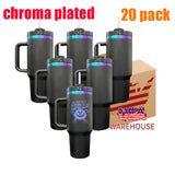 20 pack powder coated ombre blue purple chroma plated underneath H2.0 40oz Chroma quencher tumbler for laser engrave-Gabby