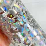 USA RTS _50 pack 16oz holographic clear with leopard glass can _Gabby